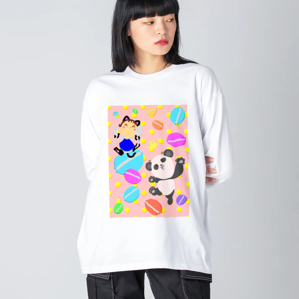 kayoko-Aのくらむぼんちゃんとぞうさん ビッグシルエットロングスリーブTシャツ