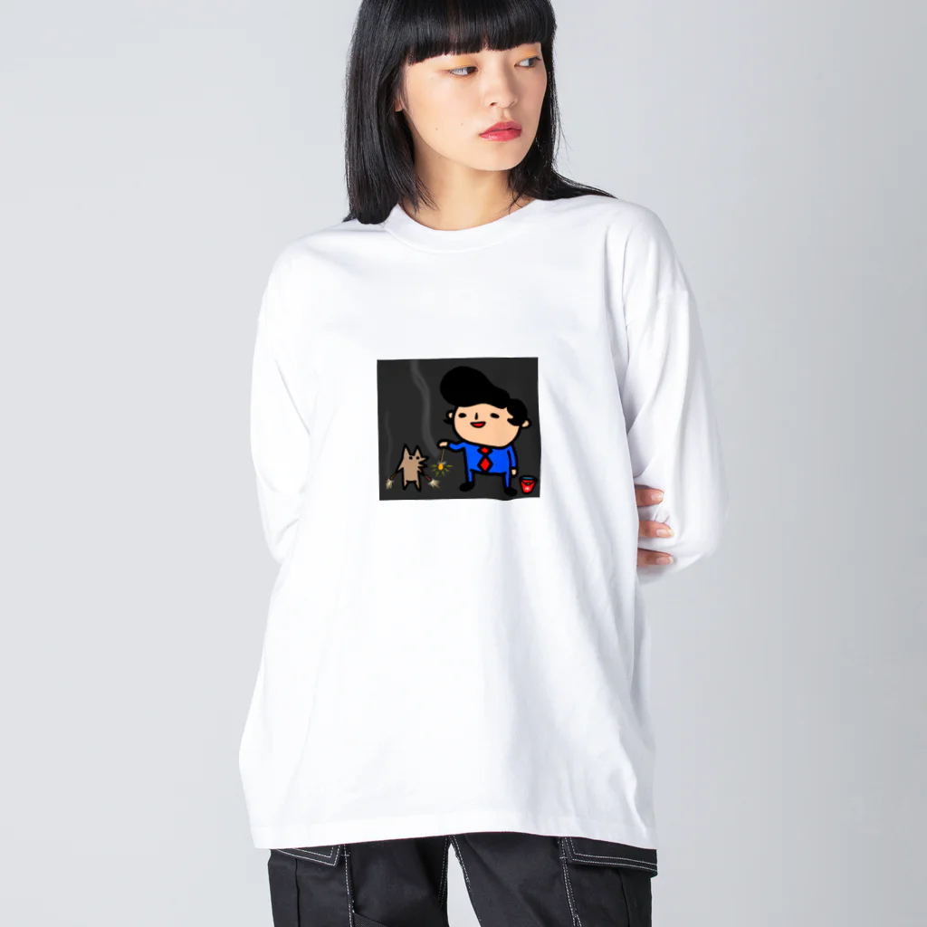 momino studio SHOPの夏は花火大会 Big Long Sleeve T-Shirt