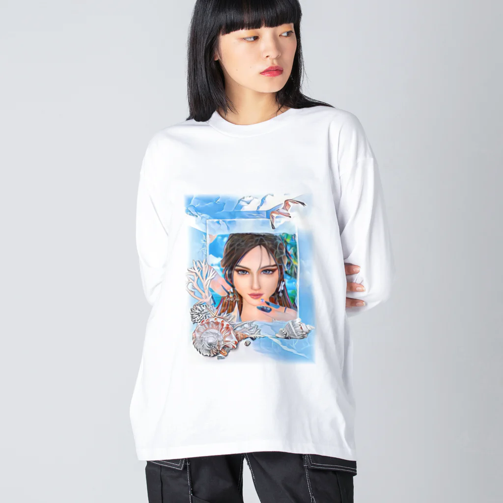 【ホラー専門店】ジルショップの縦長/サマーガール Big Long Sleeve T-Shirt