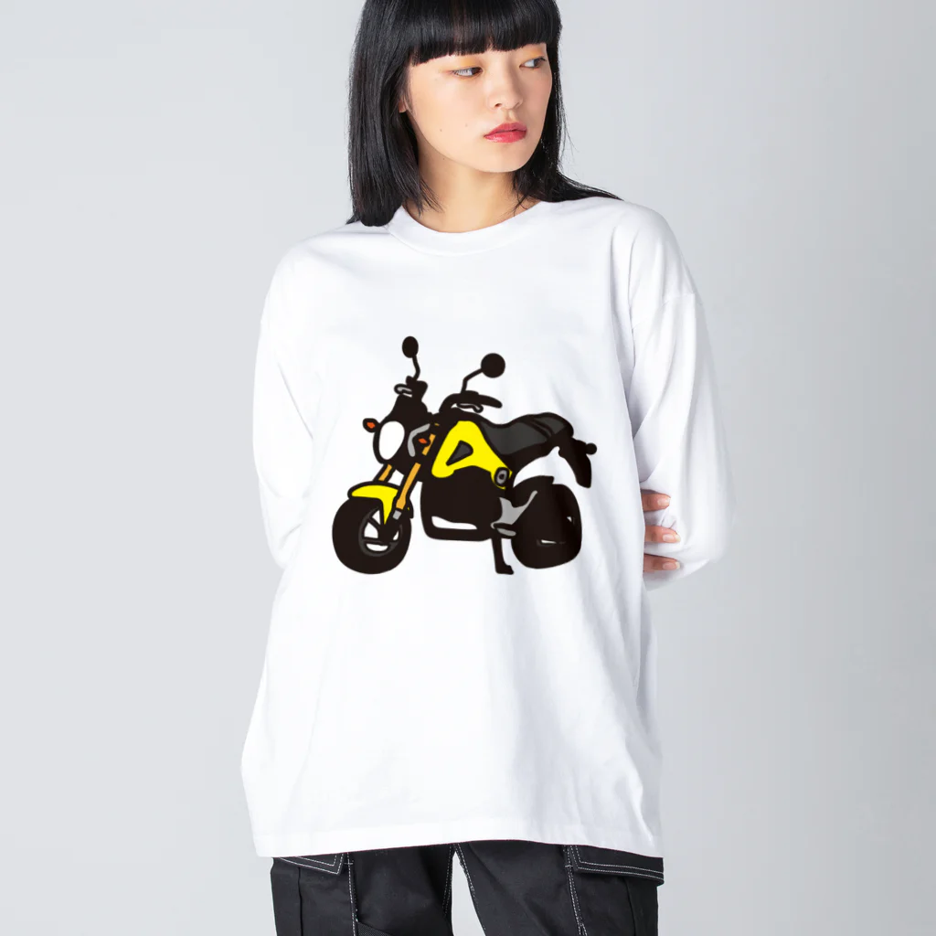 HSMT design@NO SK8iNGのGROM YELLOW ビッグシルエットロングスリーブTシャツ