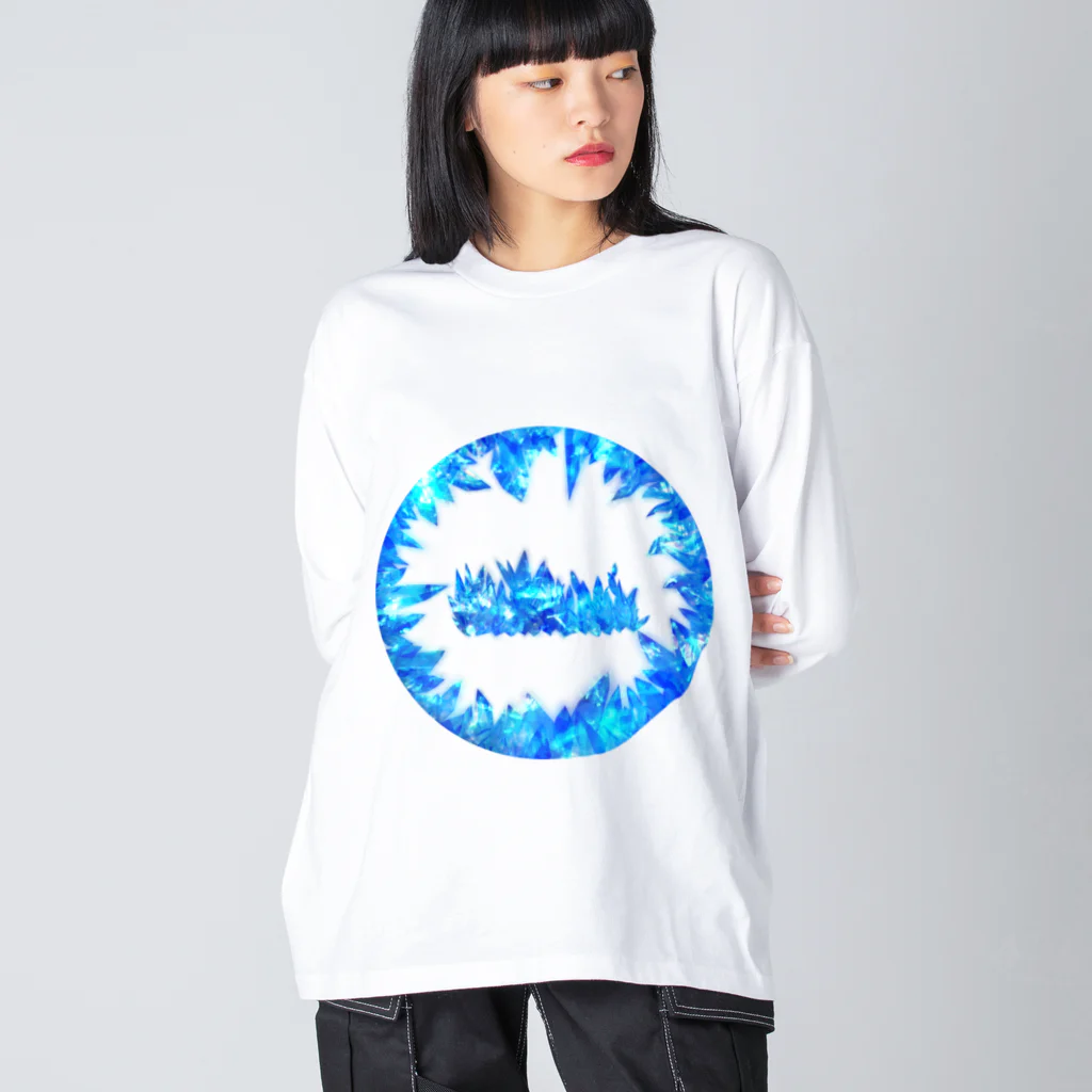 R☆worldのリアル風ブルークリスタルの洞窟 Big Long Sleeve T-Shirt