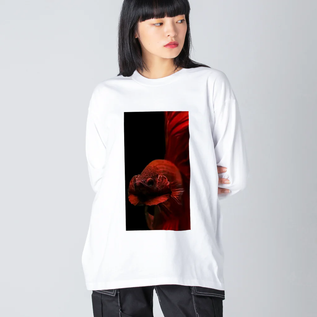 グエン フイのベタアートレッドHM Big Long Sleeve T-Shirt