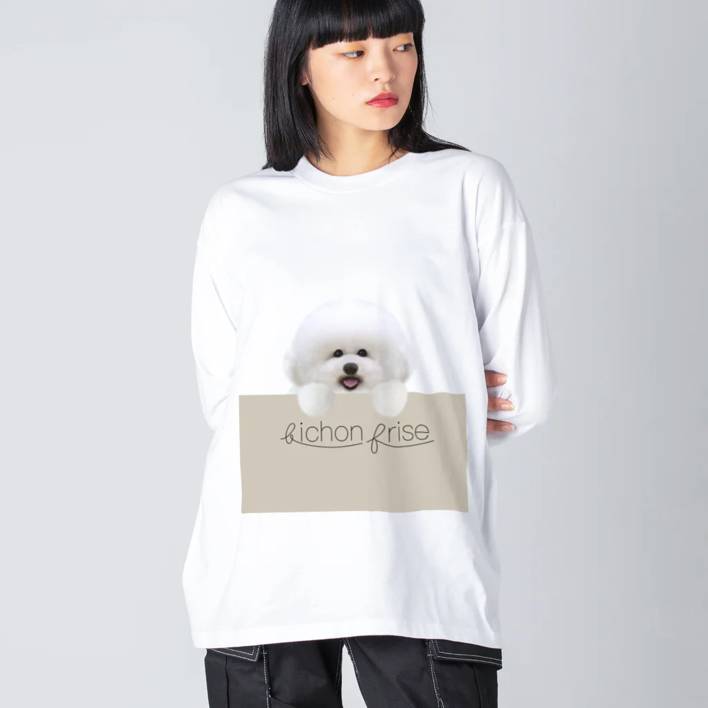 hummingbirdのビションフリーゼ　bichon frise  ビッグシルエットロングスリーブTシャツ