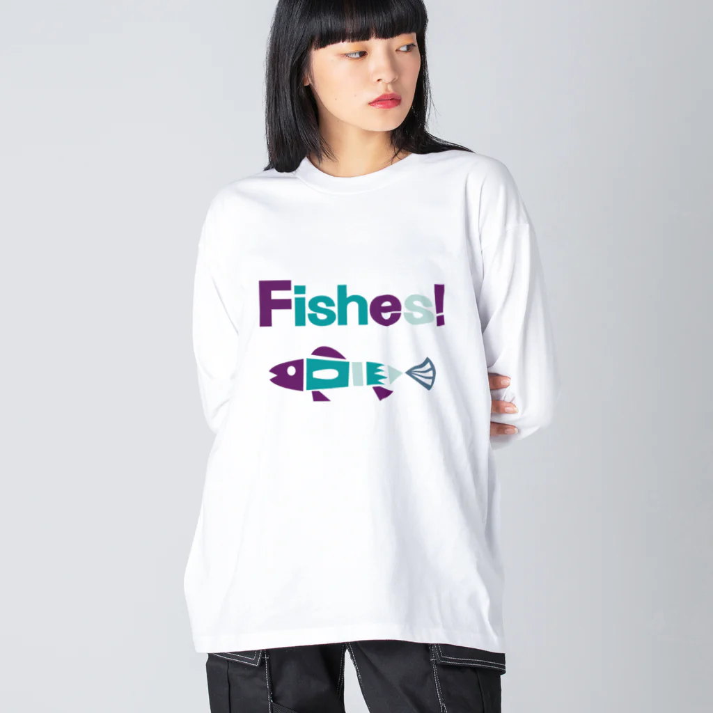 ワカボンドのレトロなフィッシュ Big Long Sleeve T-Shirt