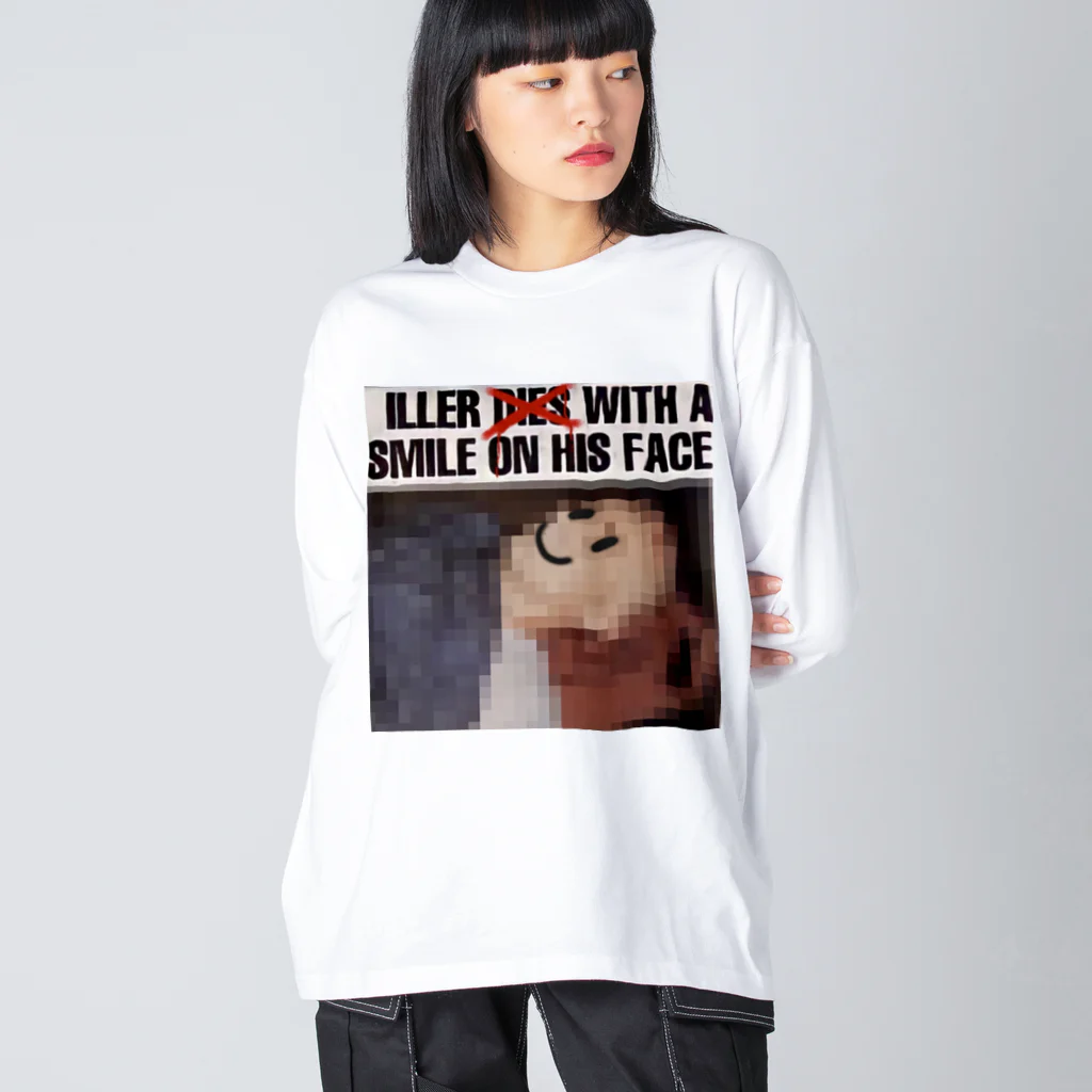 RAF NERDのILLER D**S WITH A SMILE ON HIT FACE Big Long Sleeve T-Shirt