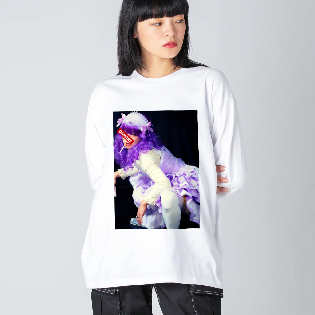 ミューミュー・ゴゴ👻🐍🐙怪談とハンドメイドVの【DAMARE】女装おじさん（ちょいズレ） Big Long Sleeve T-Shirt