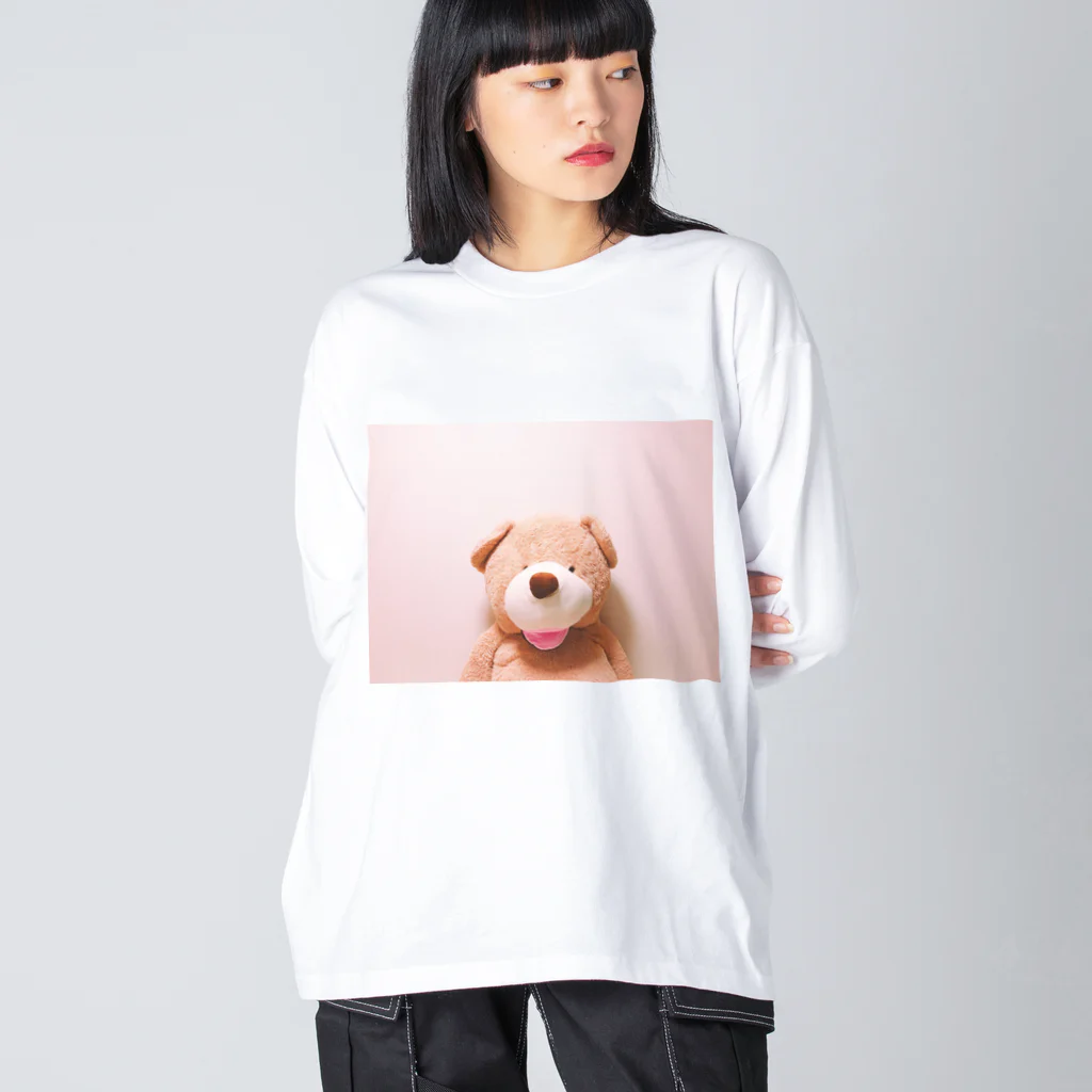 hsyのくまのぬいぐるみ ピンク Big Long Sleeve T-Shirt