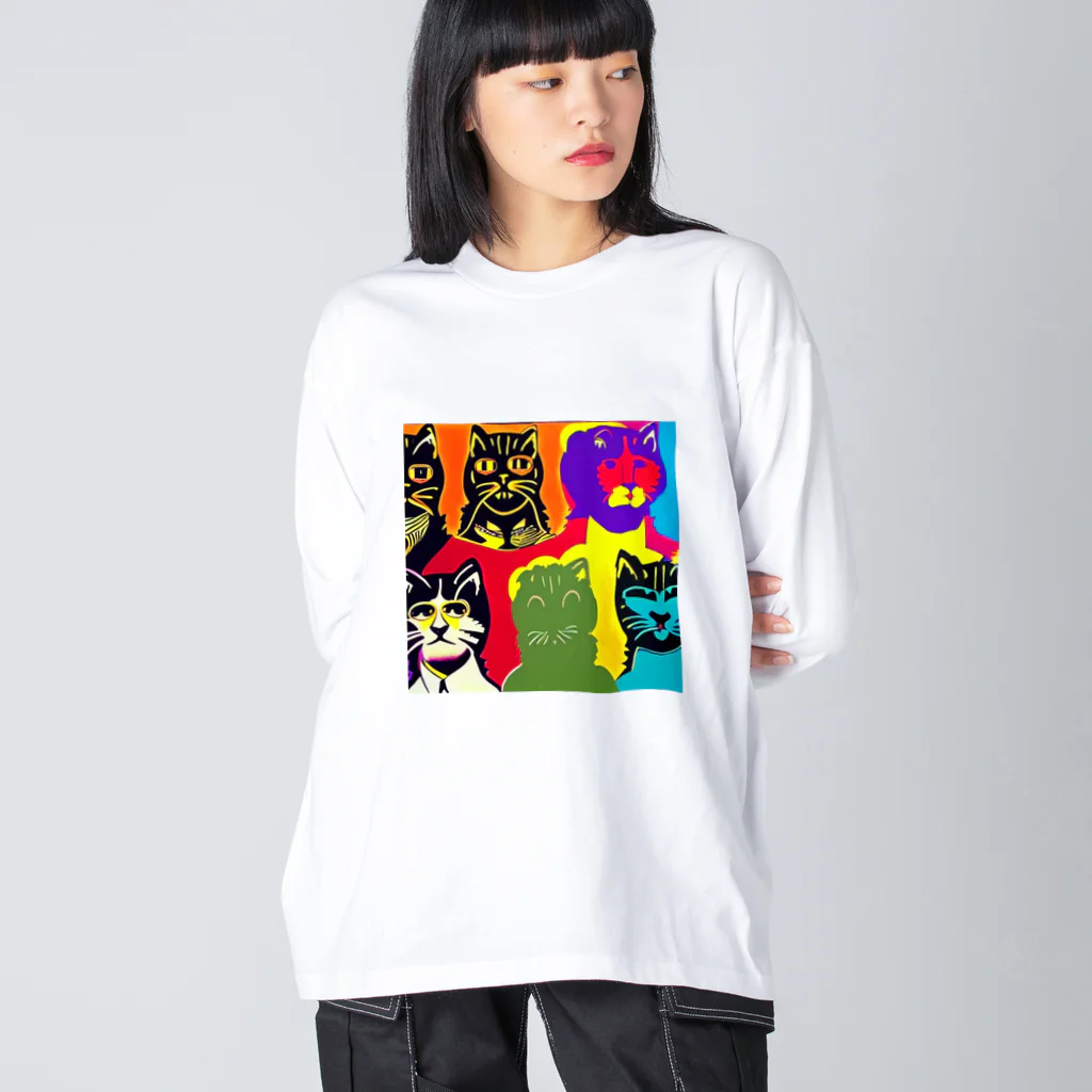 withCatsの昨日突然家に猫が来た、しかも6匹 Big Long Sleeve T-Shirt