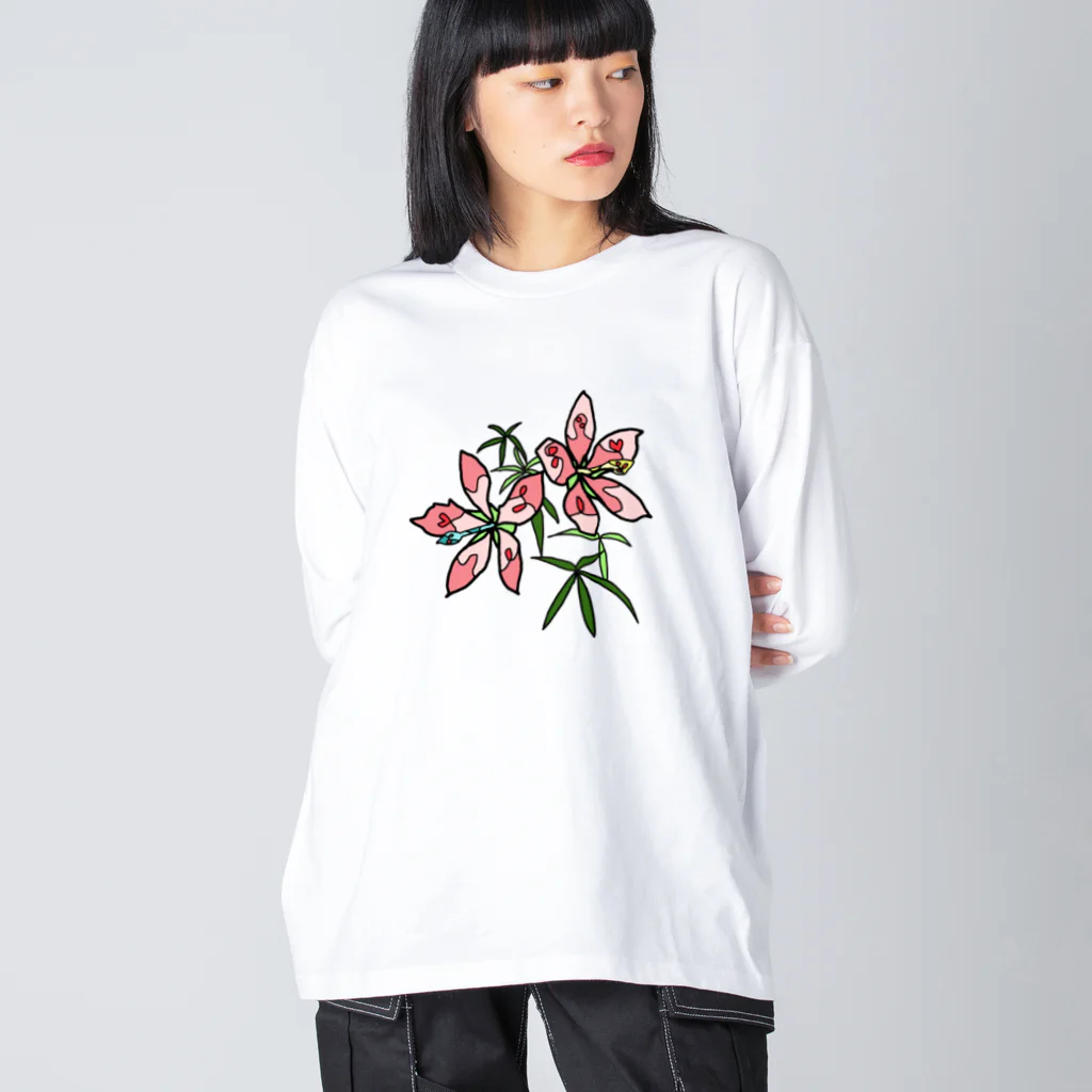 フルツの10/1 誕生花 「モミジアオイ」 Big Long Sleeve T-Shirt