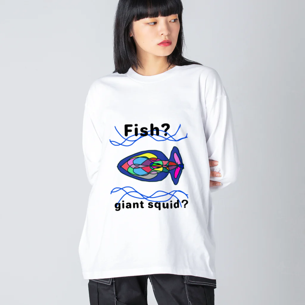 Future Starry Skyのfish?giant squid? ビッグシルエットロングスリーブTシャツ