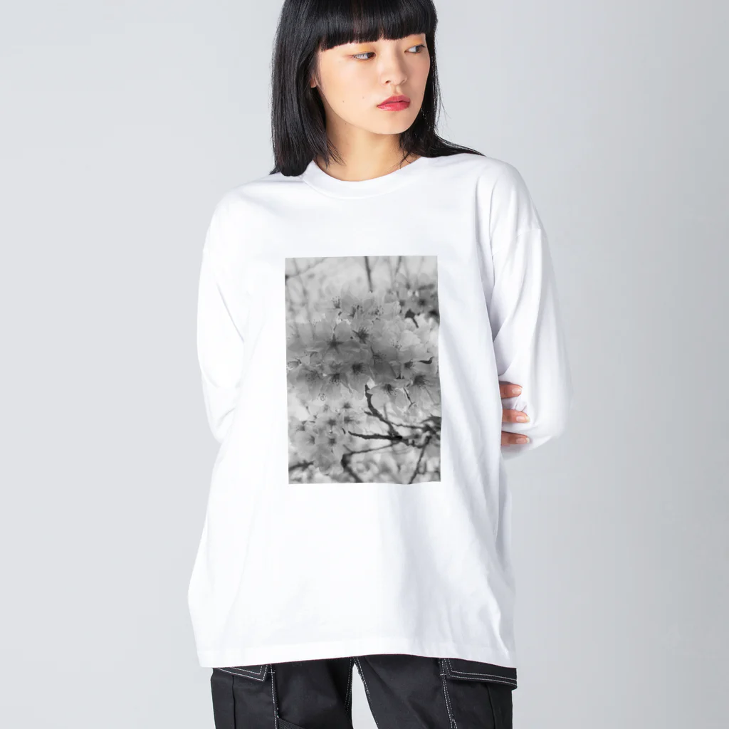 自由のSakura photo ビッグシルエットロングスリーブTシャツ