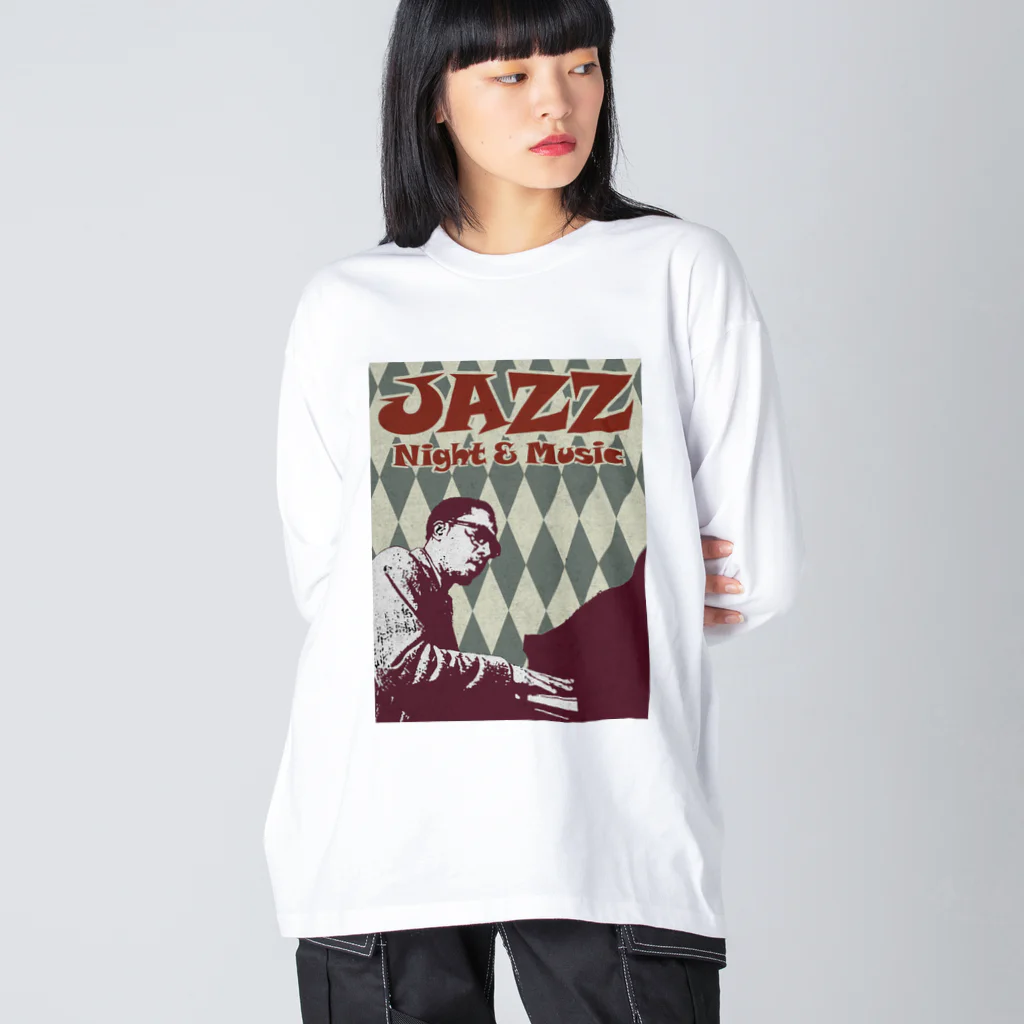 Hungry FreaksのJAZZ: Night & Music Big Long Sleeve T-Shirt