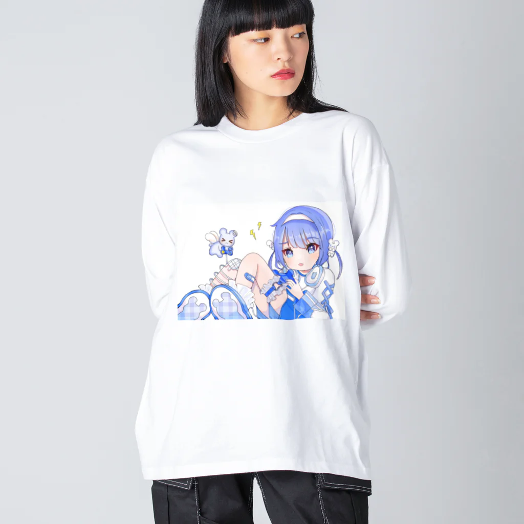 kodo_kodoの水色のサブカルちゃん ビッグシルエットロングスリーブTシャツ