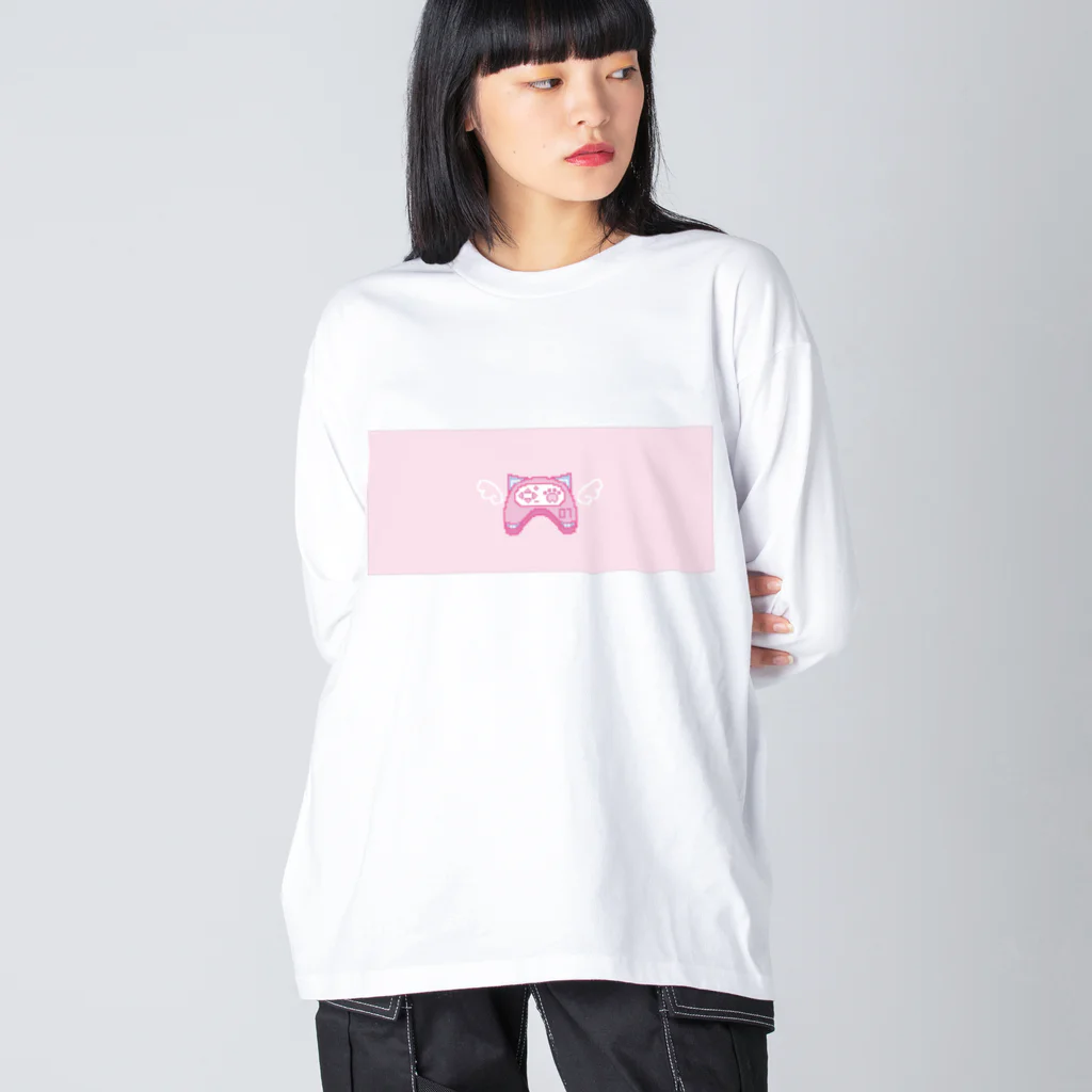 kodo_kodoの猫耳コントローラー（ピンク） Big Long Sleeve T-Shirt