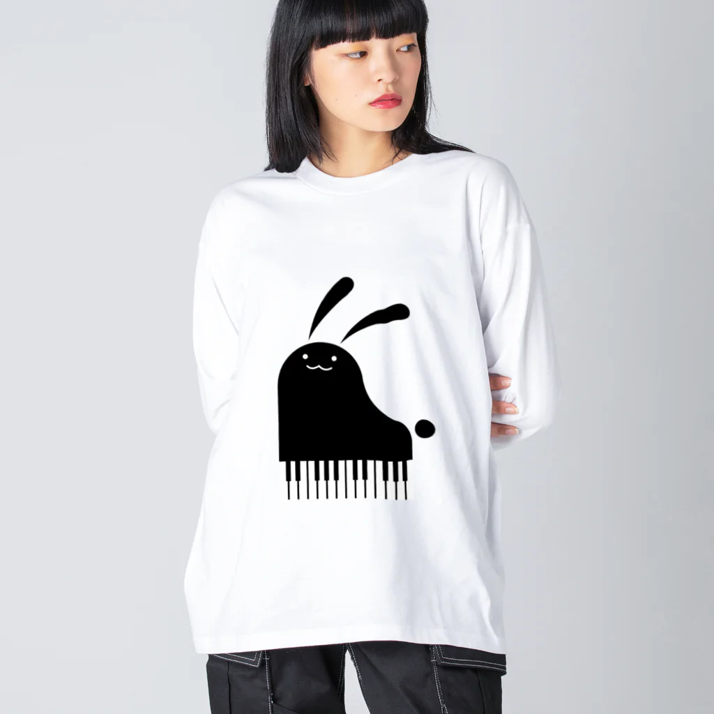 幸うさ.comのピアノ ビッグシルエットロングスリーブTシャツ