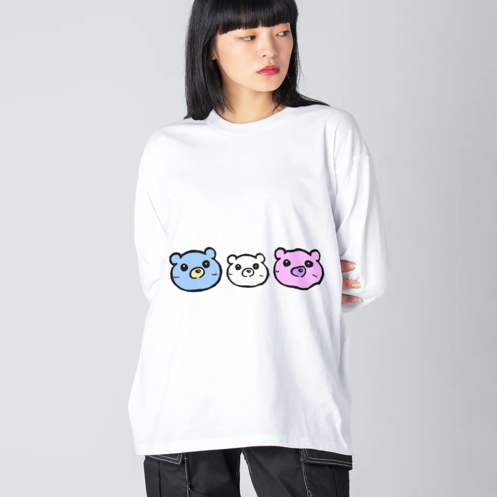 ンダーの不思議なショップのあにまるぷにーず「ぷにぐま」 Big Long Sleeve T-Shirt