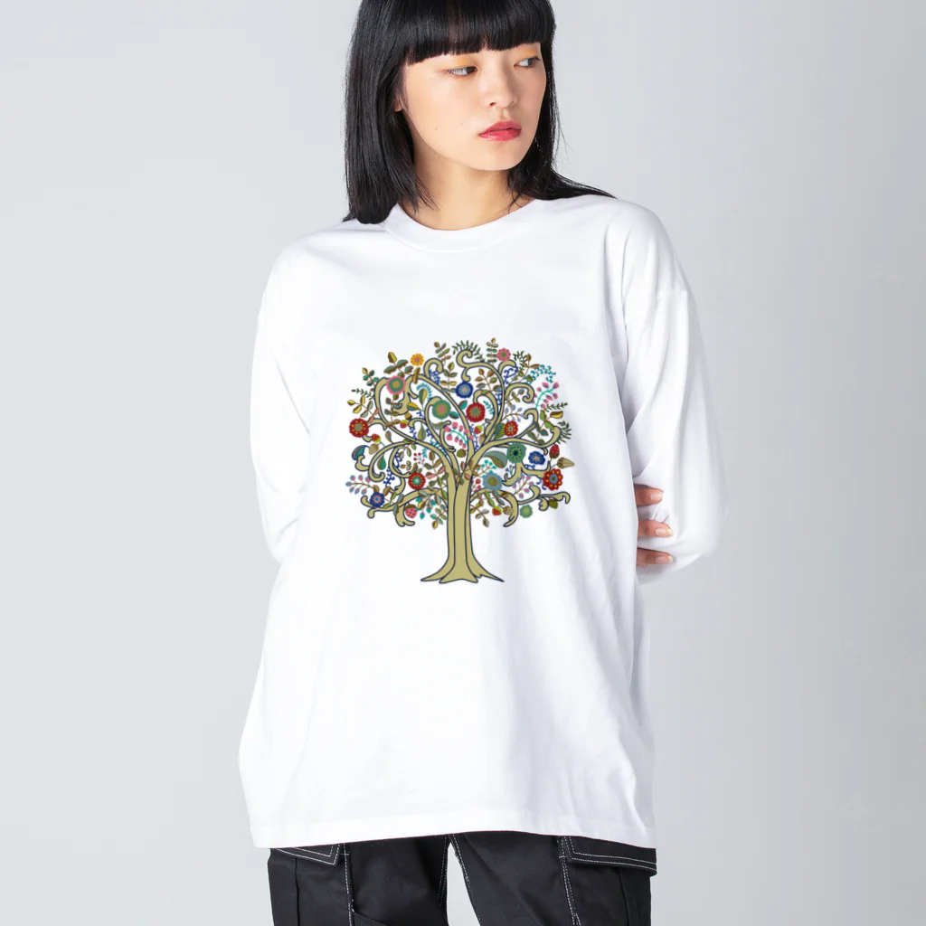Wonder Bird Forestの不思議の森の大きな樹[WBF006] Big Long Sleeve T-Shirt