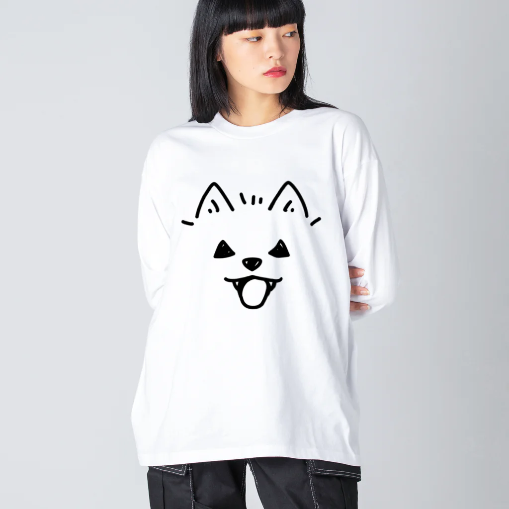 イラスト MONYAAT の近すぎるポメラニアン03　ハロウィン ビッグシルエットロングスリーブTシャツ