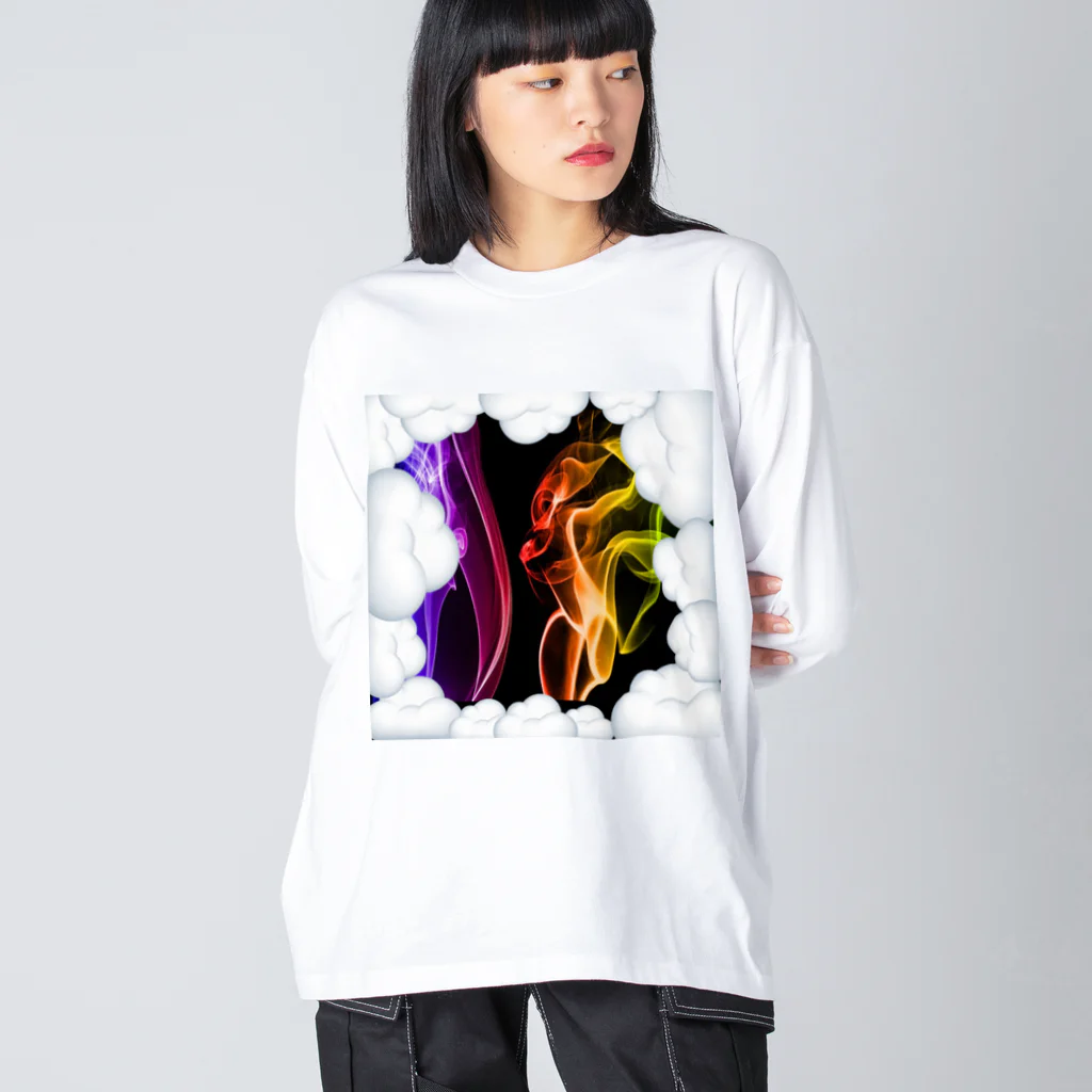 Jei.EmuのRainbow and Cloud  ビッグシルエットロングスリーブTシャツ