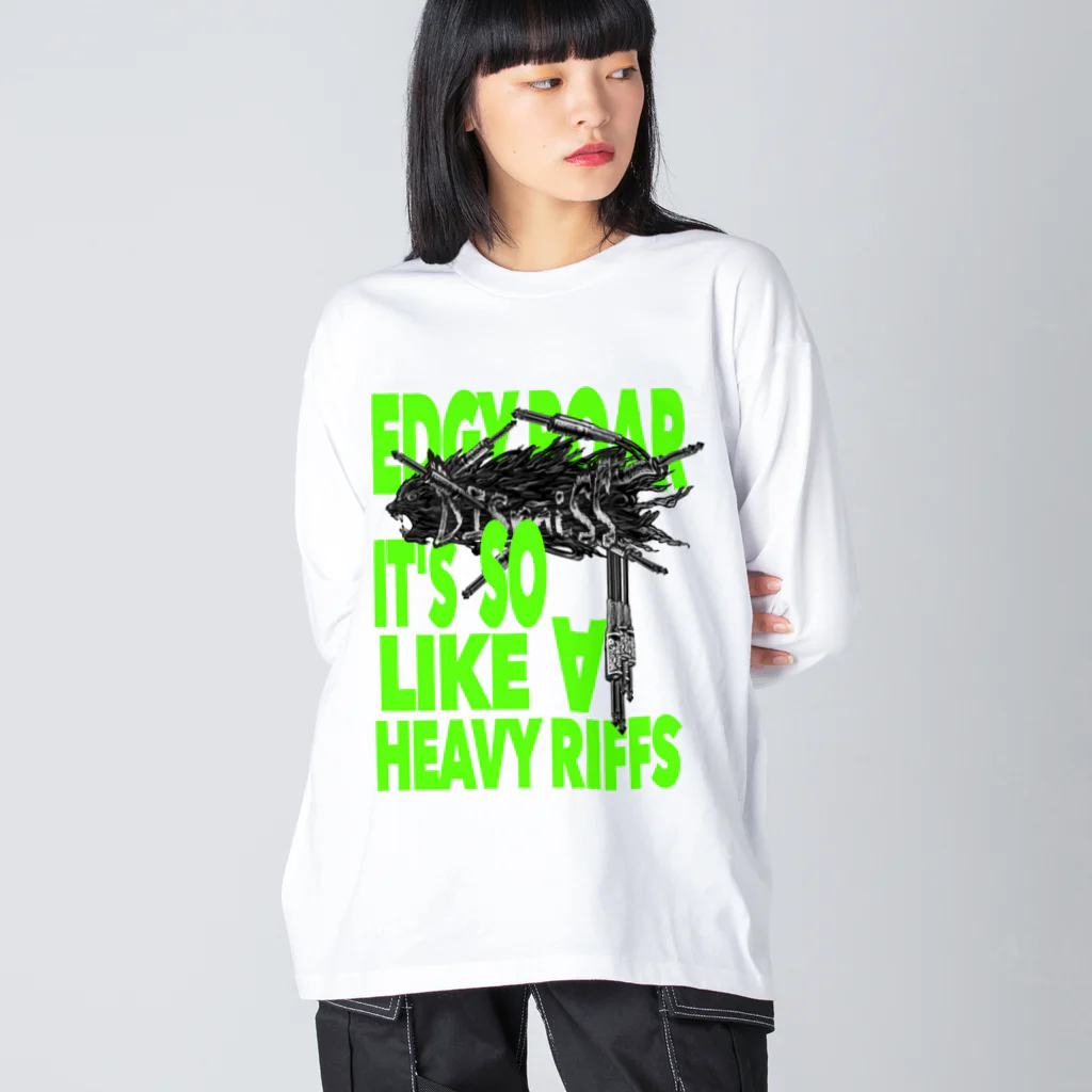 ONE PLUG DISordeRの''edgy roar it's so like a heavy riffs'' ビッグシルエットロングスリーブTシャツ