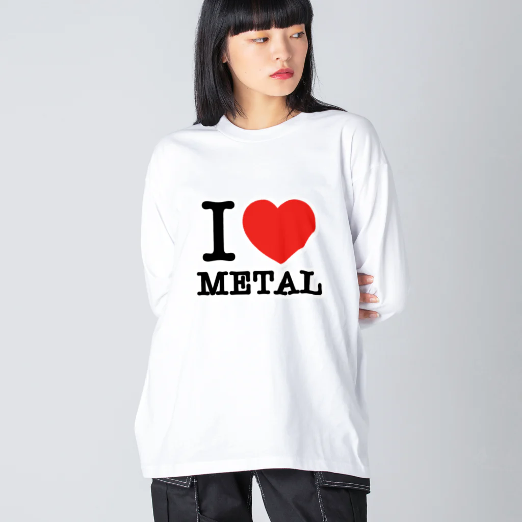 HachijuhachiのI LOVE METAL ビッグシルエットロングスリーブTシャツ