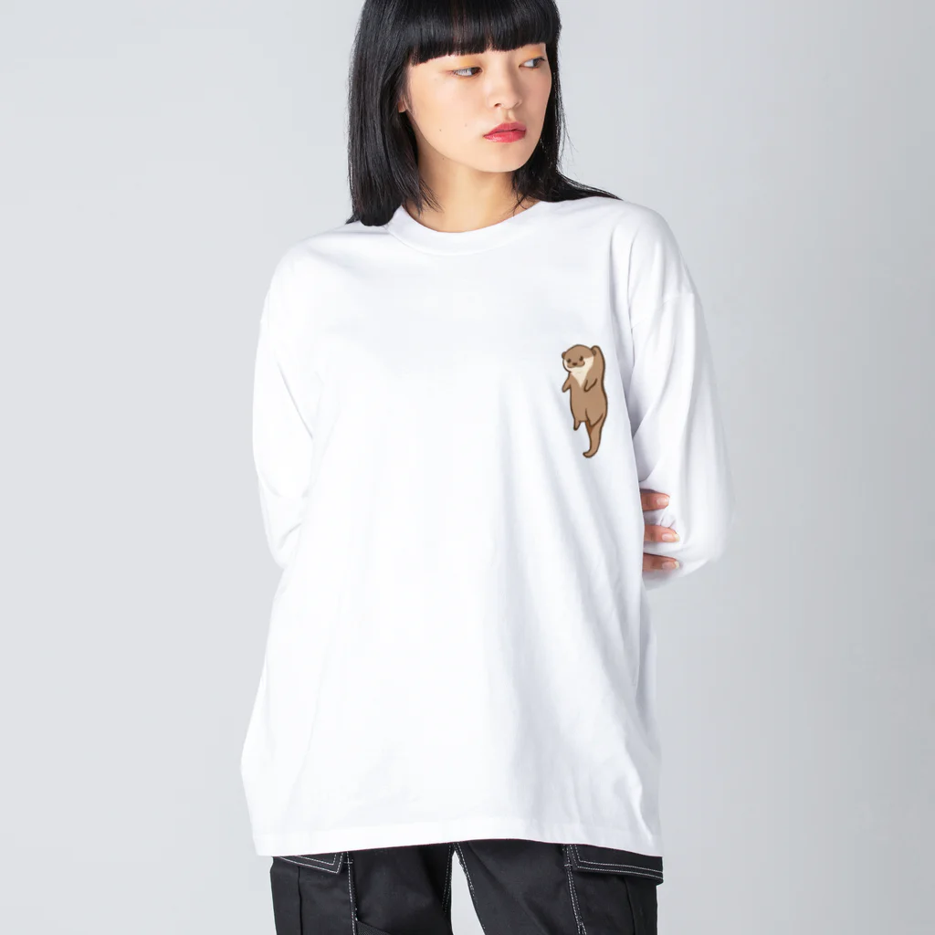 綾錦工房 りこりすのほされカワウソ Big Long Sleeve T-Shirt