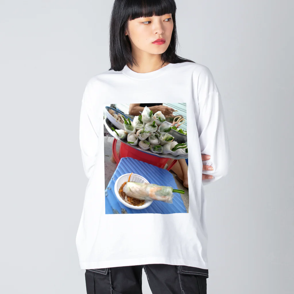 umai vietnamのストリート生春巻き gỏi cuốn Big Long Sleeve T-Shirt