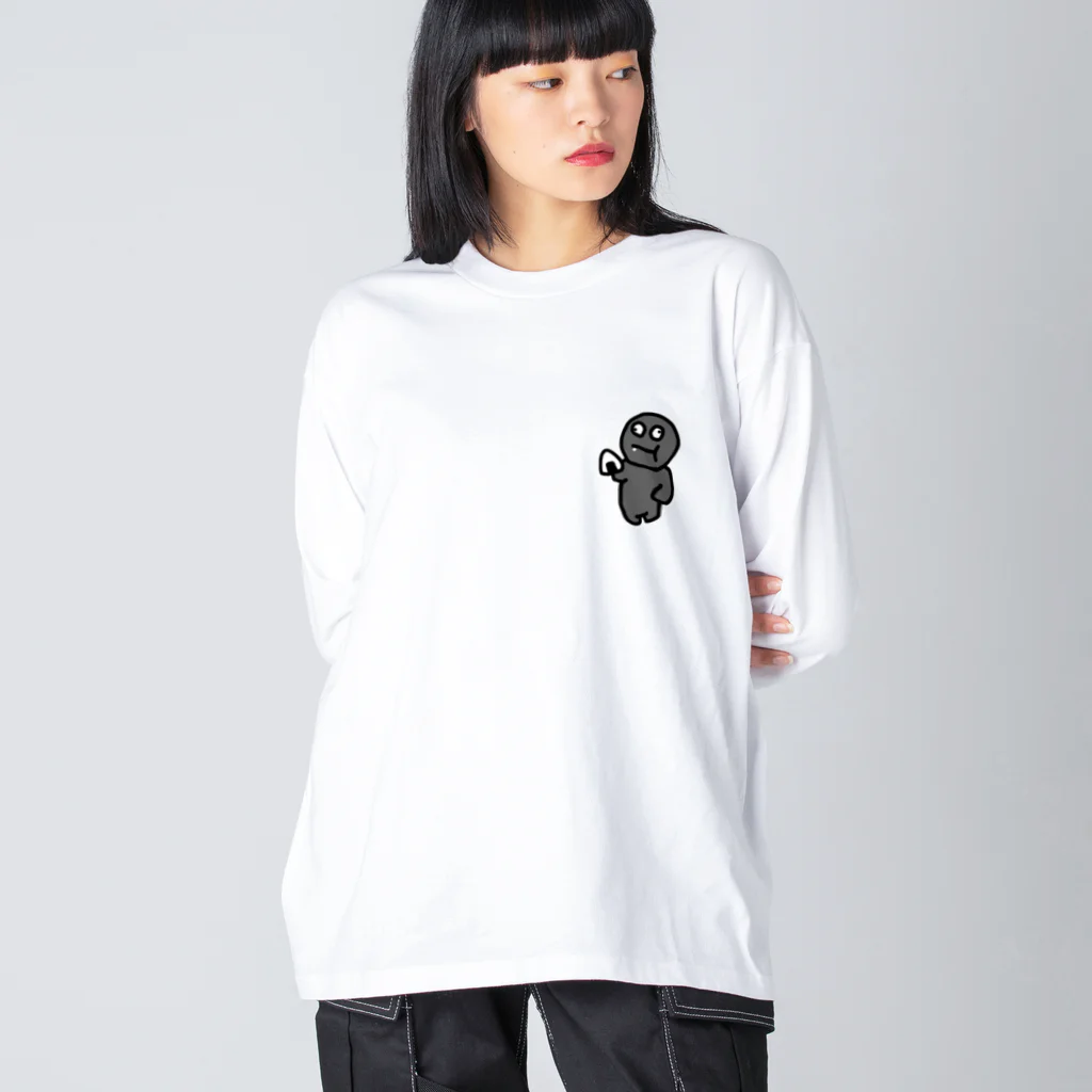 無銭飲食グッズの無銭くん（仮）（胸） Big Long Sleeve T-Shirt