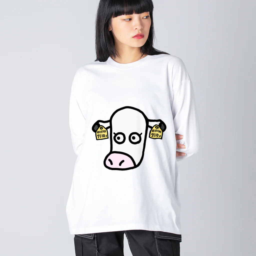 べこぴんく@楽農家の白っぽいこっこうし Big Long Sleeve T-Shirt