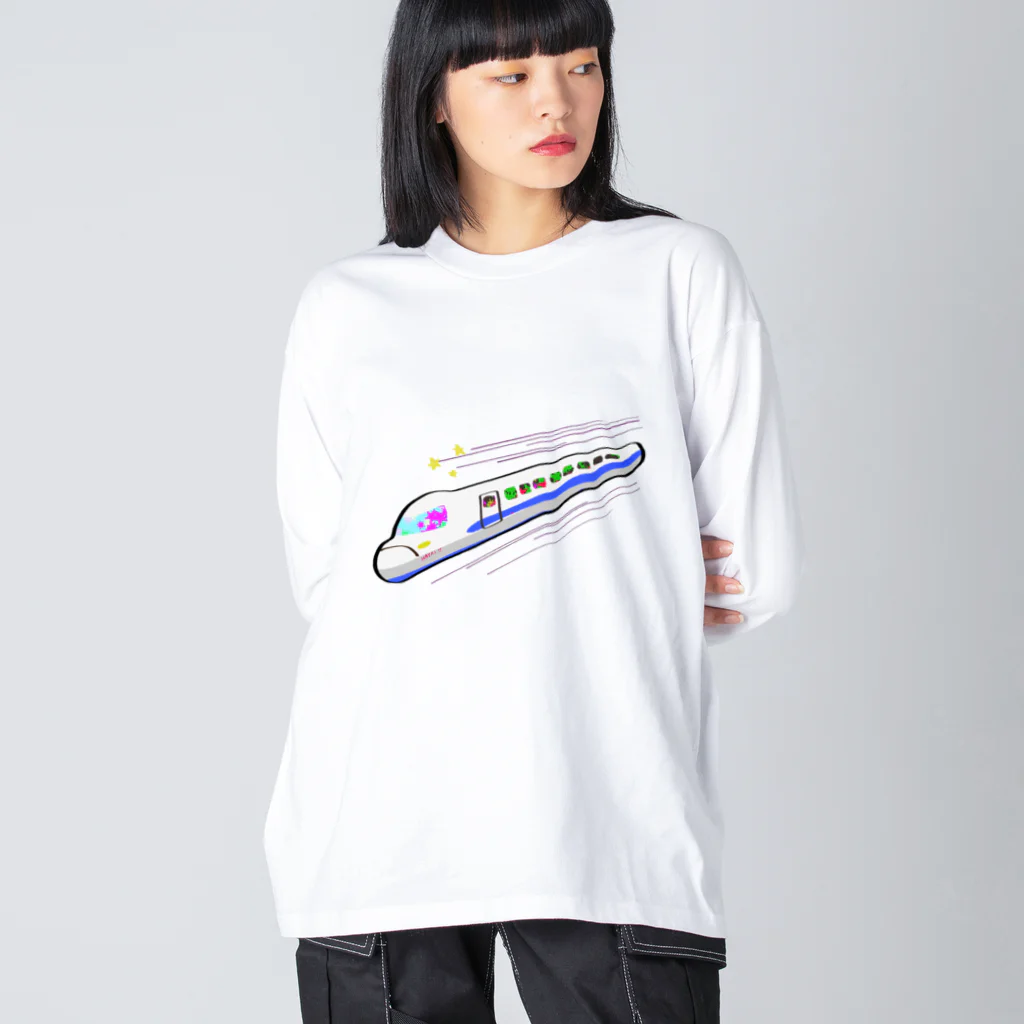 ふっきのおみせのはやい！！しんかんせん ビッグシルエットロングスリーブTシャツ