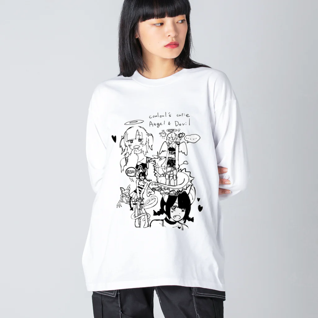 coalowl(コールアウル)の天使の子、悪魔の子 Big Long Sleeve T-Shirt