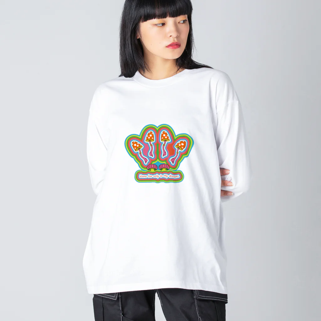 DUB.STONEのあやしくないきのこ Big Long Sleeve T-Shirt