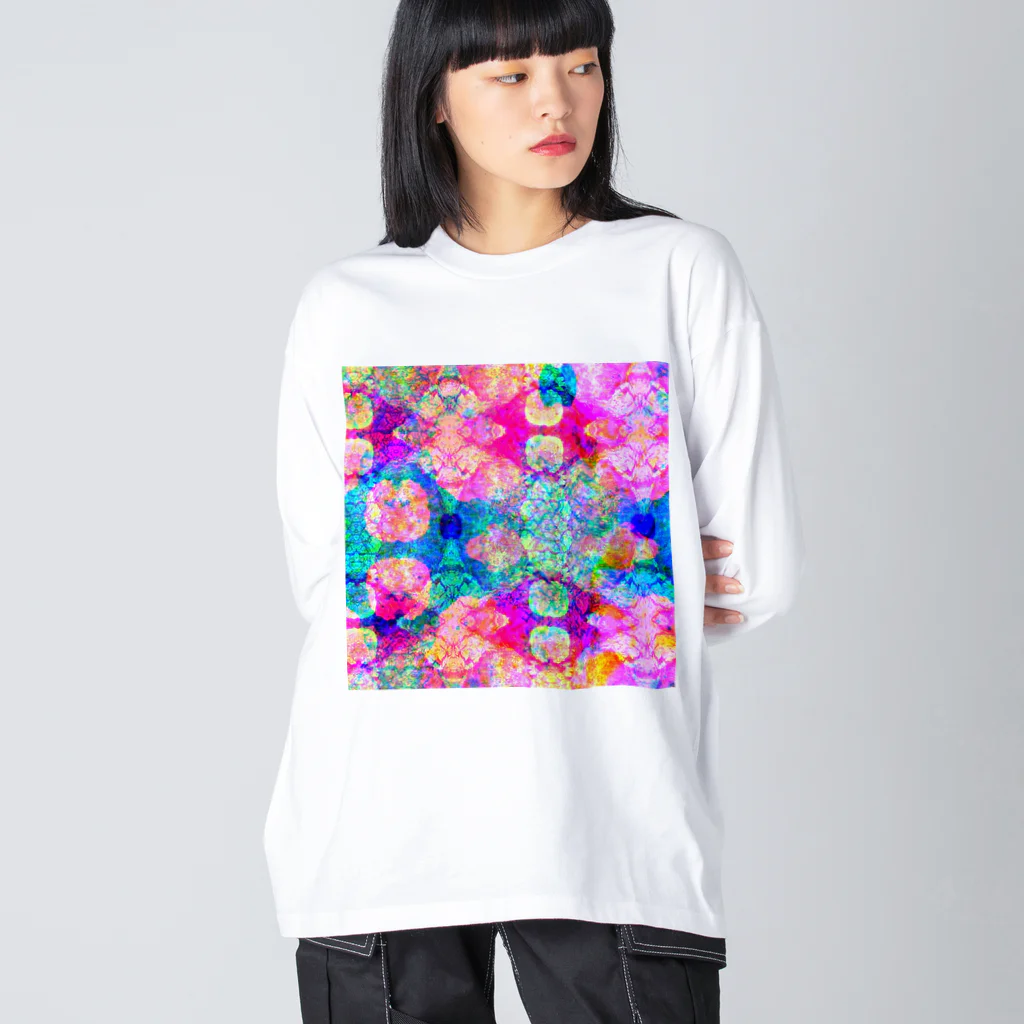 egg Artworks & the cocaine's pixの『iмitΔti٥n ¤f ◊lie◊fe』 ビッグシルエットロングスリーブTシャツ