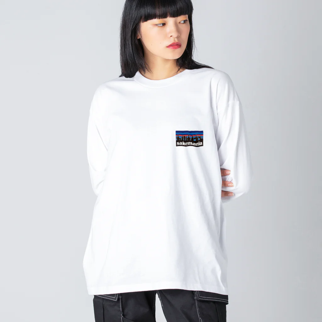 tonikakusakeの酒マニア ロゴ胸ワンポイント ビッグシルエットロングスリーブTシャツ