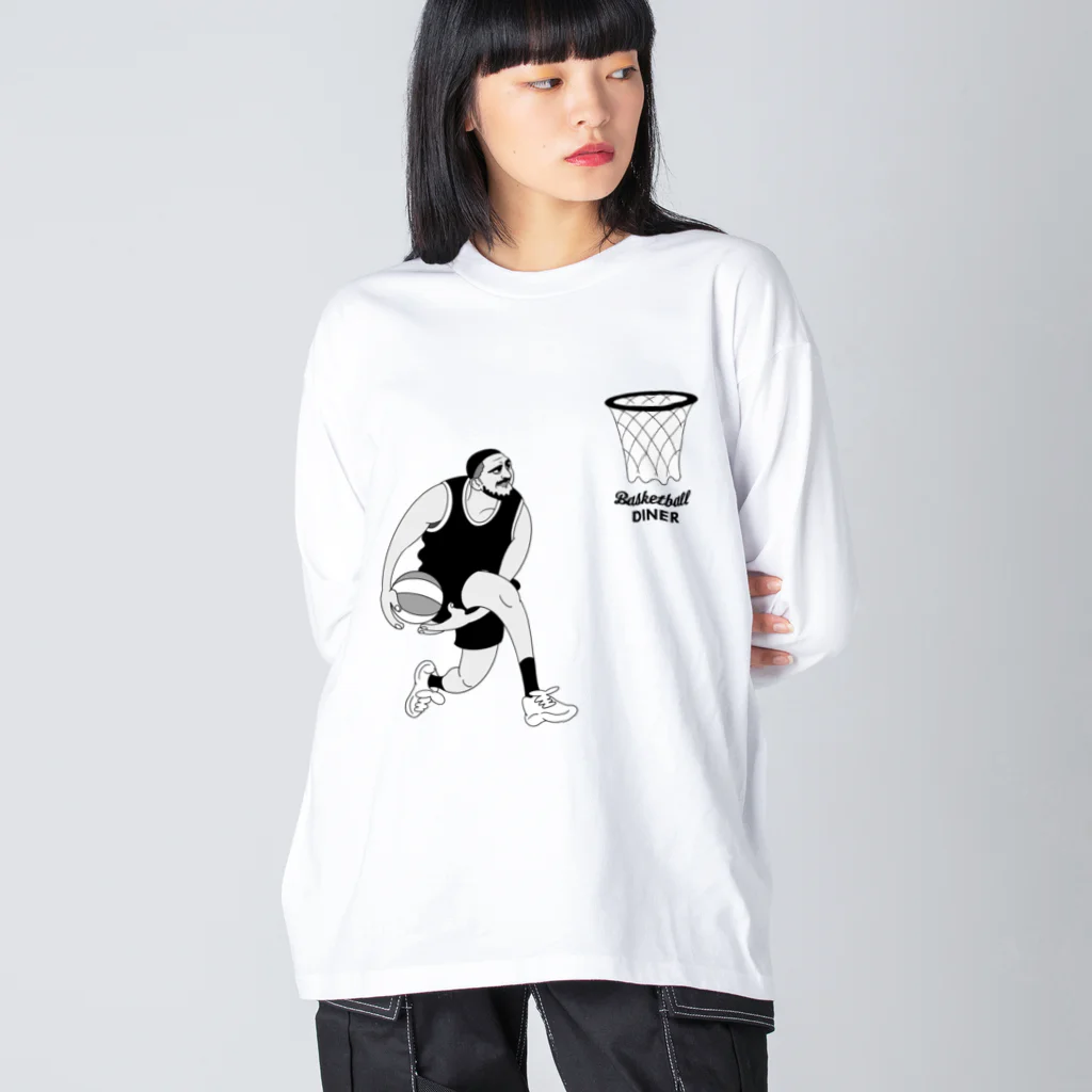 Basketball DinerのBasketball Diner ロゴOT Big Long Sleeve T-Shirt