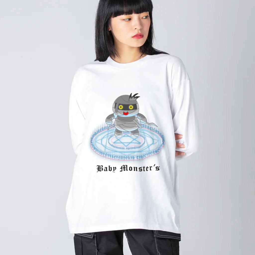 かいほう屋のBaby　Monster’ｓ「ミイラ君」 ビッグシルエットロングスリーブTシャツ