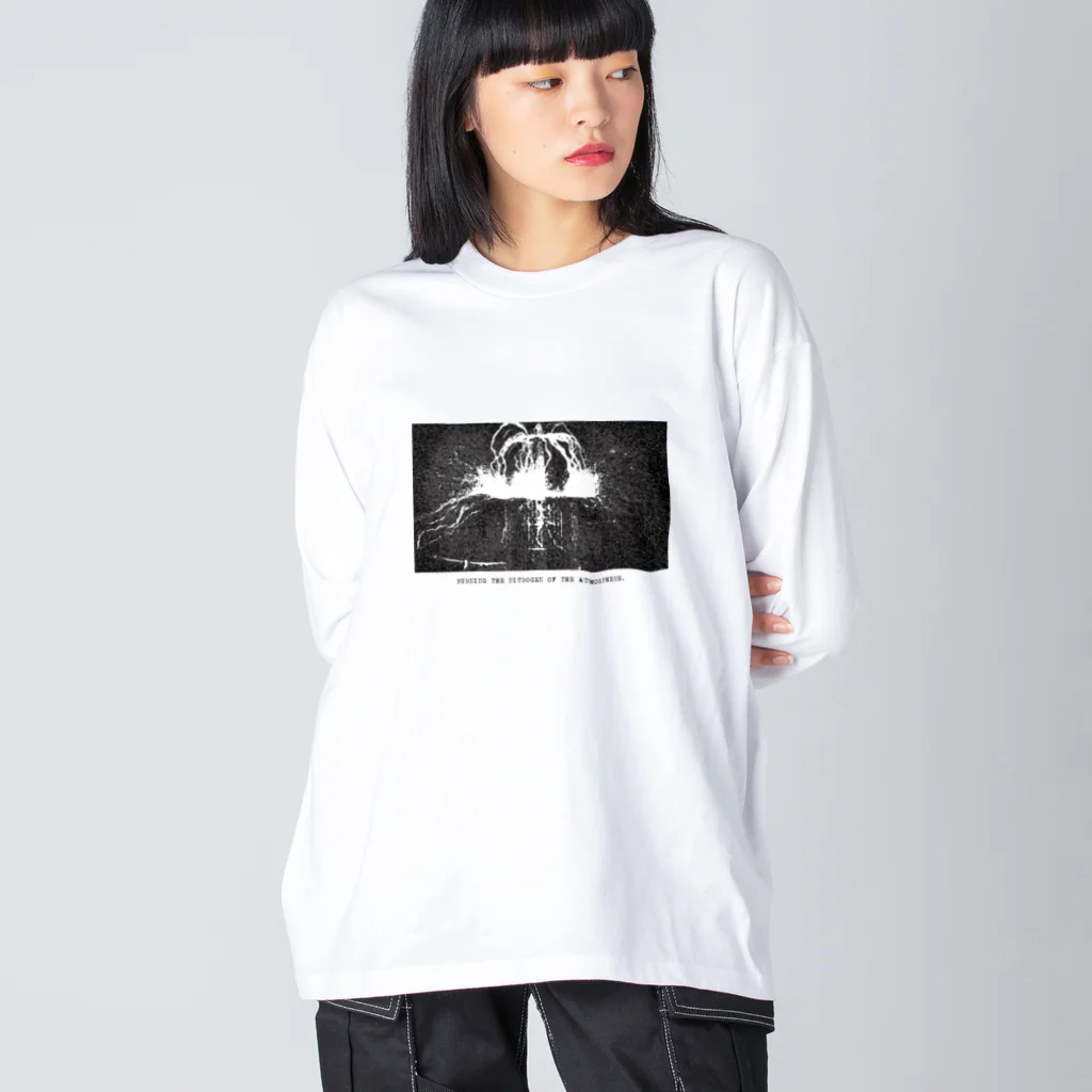 Parallel Imaginary Gift ShopのNikola Tesla (1856– 1943) ビッグシルエットロングスリーブTシャツ