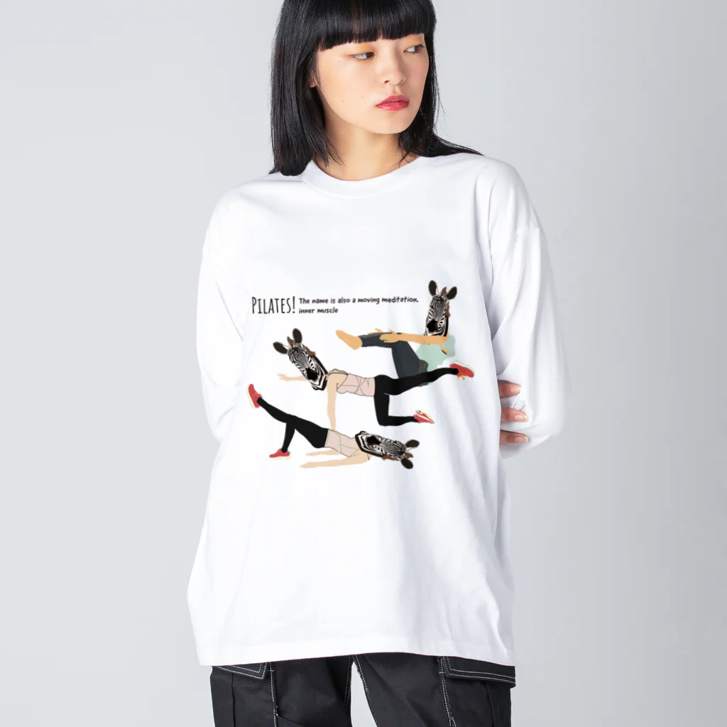 Drecome_Designのピラティス・シマウマ Big Long Sleeve T-Shirt