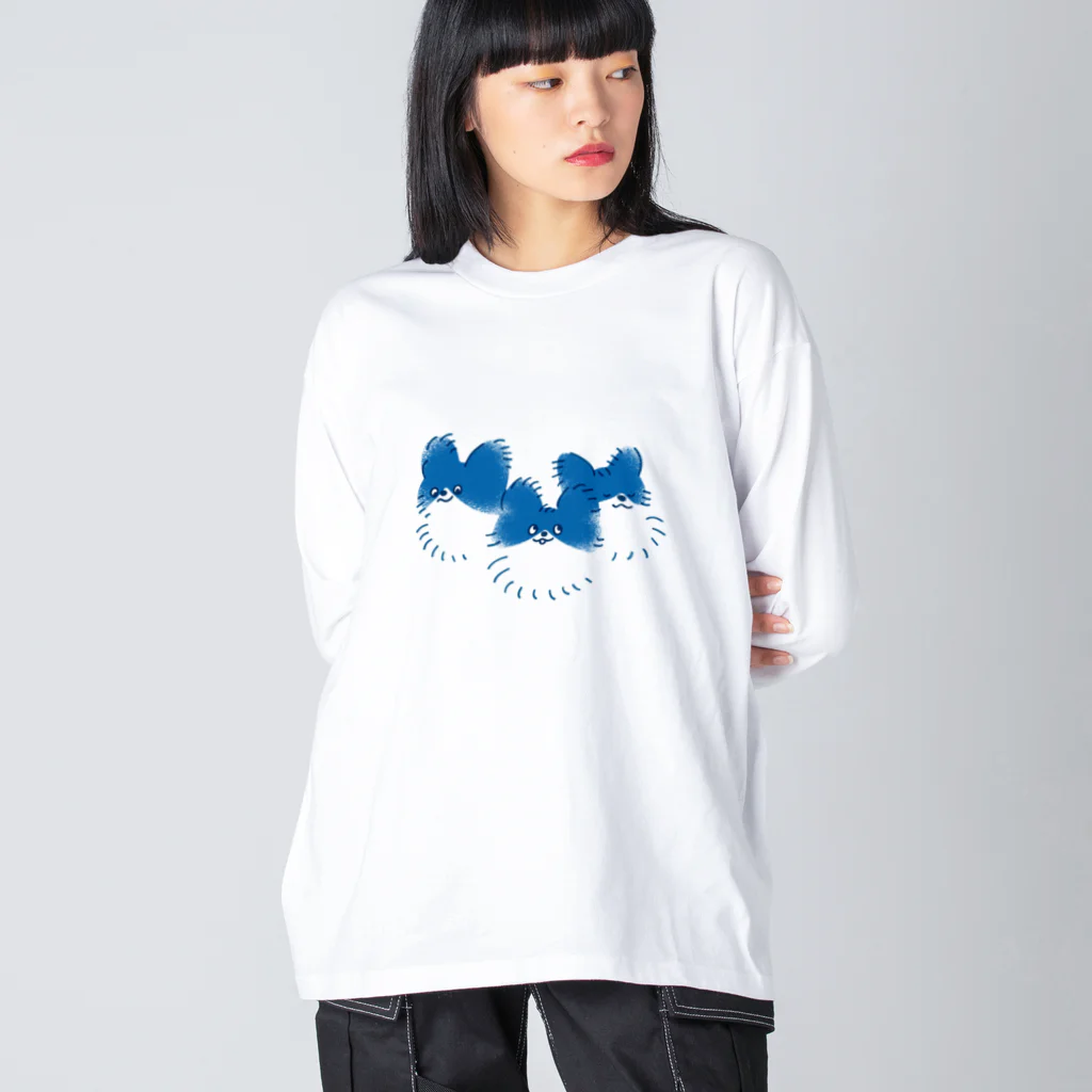 tete no otete の3分裂 ビッグシルエットロングスリーブTシャツ