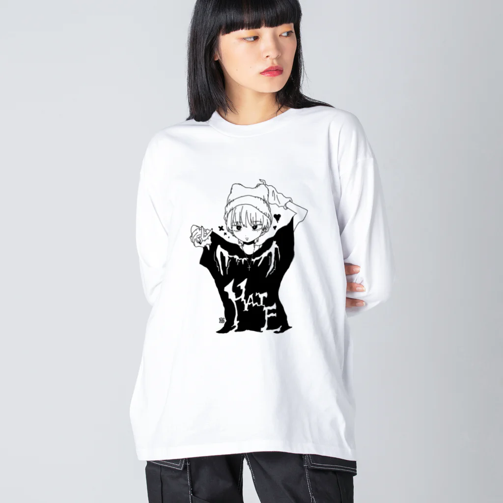 腸アルカリ星のヘトきゅん ビッグシルエットロングスリーブTシャツ