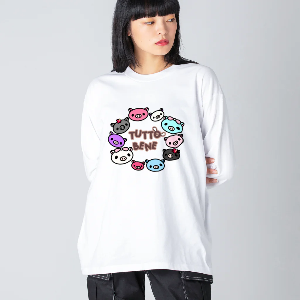 ふじこのうまくいくさ！ ビッグシルエットロングスリーブTシャツ