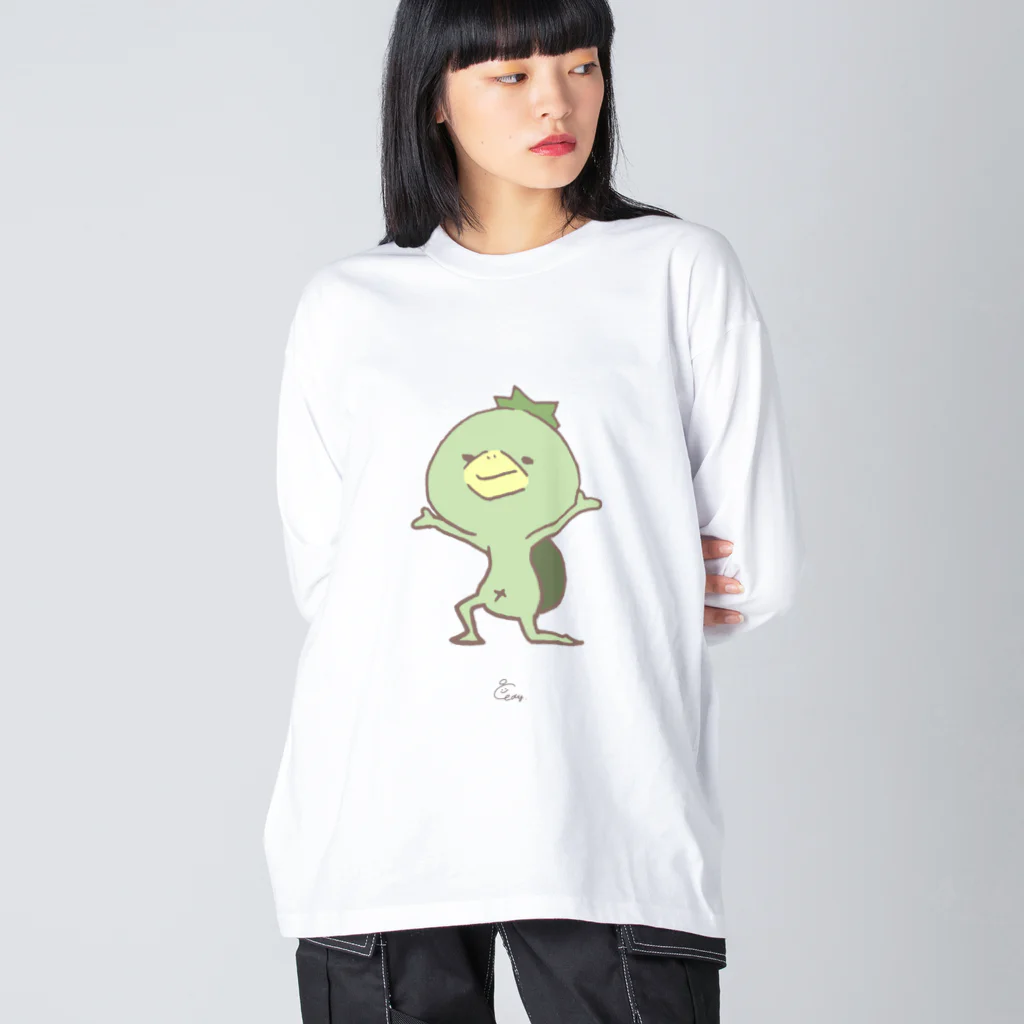 edysfriendsのカッパ「いぇーい！」 ビッグシルエットロングスリーブTシャツ