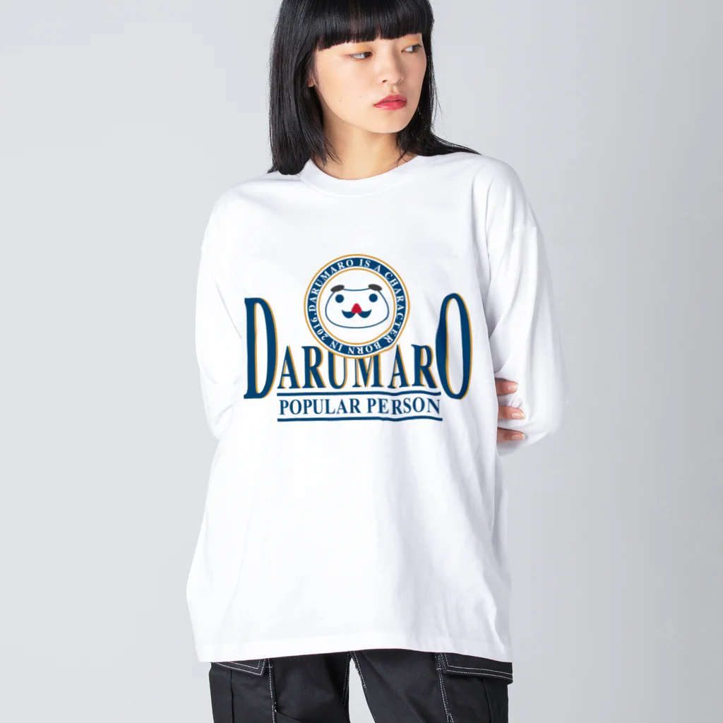 かんちょりさんのだるまろ-いまどきカレッジT ビッグシルエットロングスリーブTシャツ