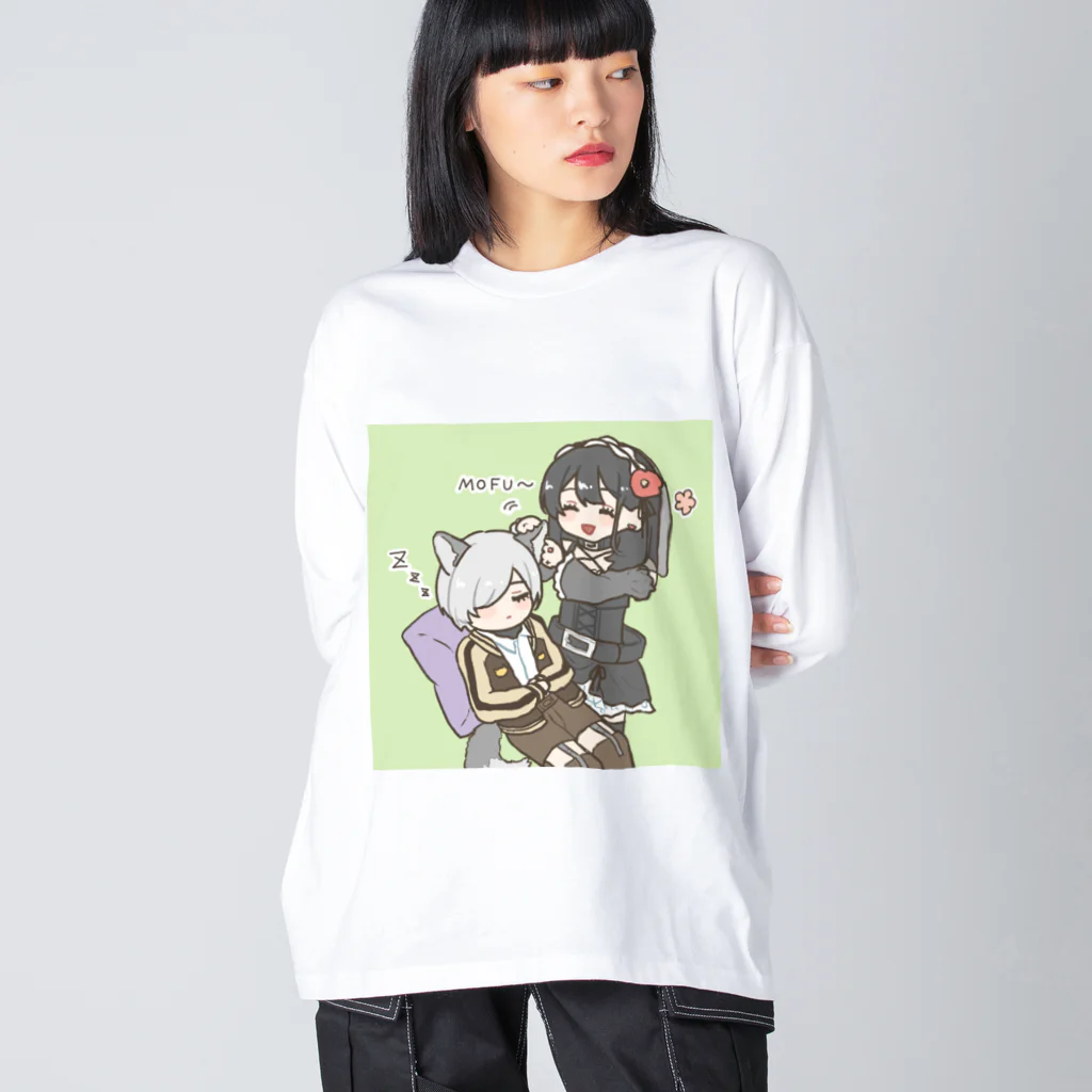 雨の浴室のMOFU〜 ビッグシルエットロングスリーブTシャツ