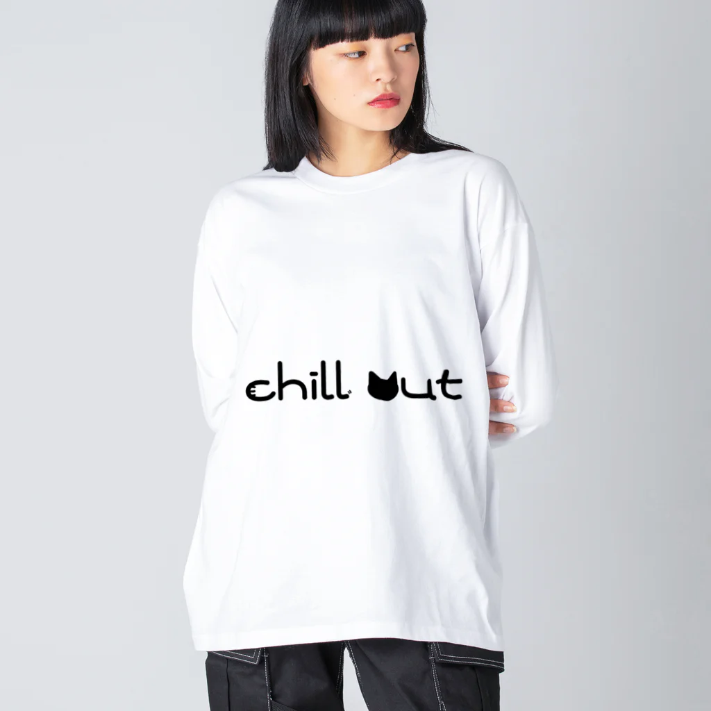 учк¡✼*のchill out(黒文字ver.) Big Long Sleeve T-Shirt