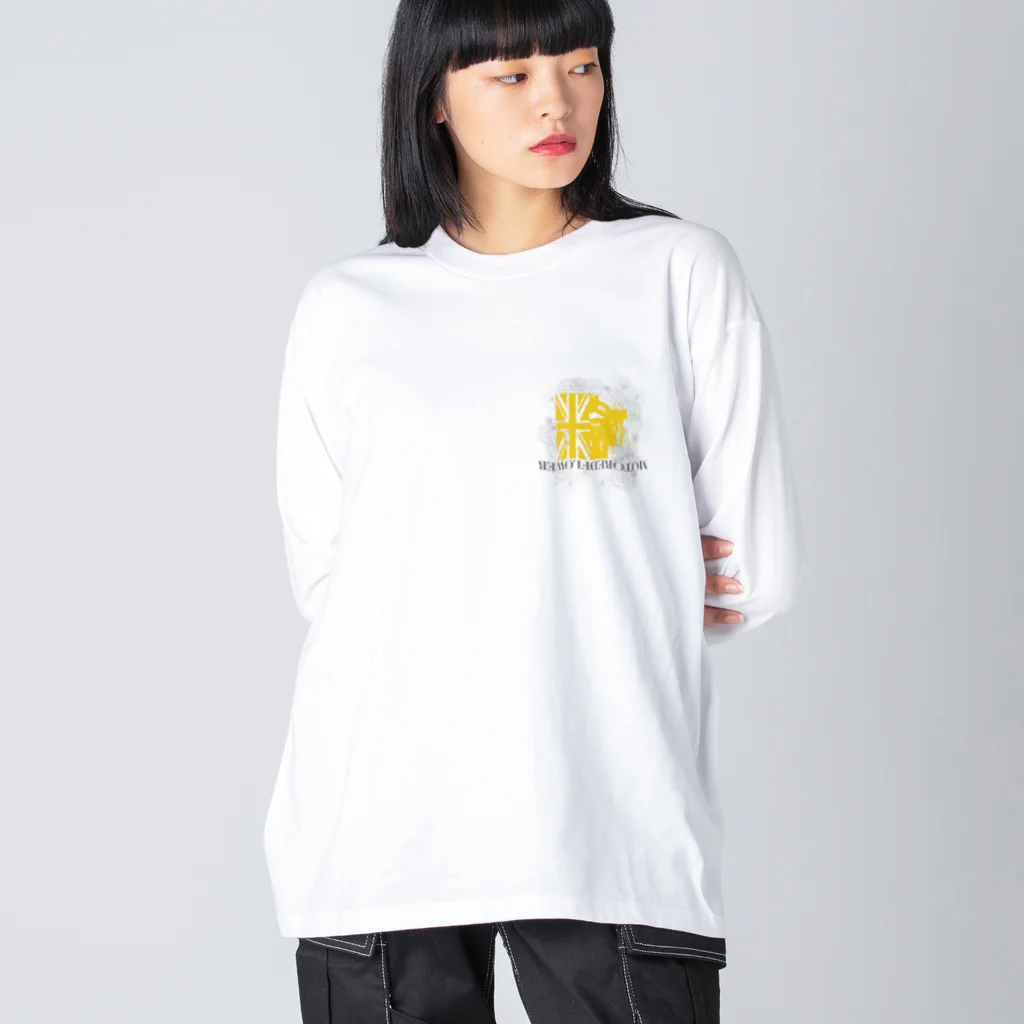 SOKICHISAITOのMORTORED WIRE FLOWER #backprint #yellowrogo  ビッグシルエットロングスリーブTシャツ