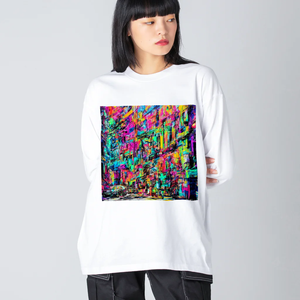 TakashiSの vivid gas station Big Long Sleeve T-Shirt