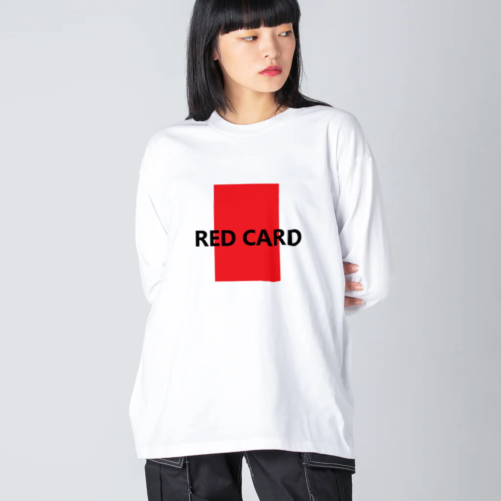 アメリカンベース のレッドカード　⚽　サッカー Big Long Sleeve T-Shirt