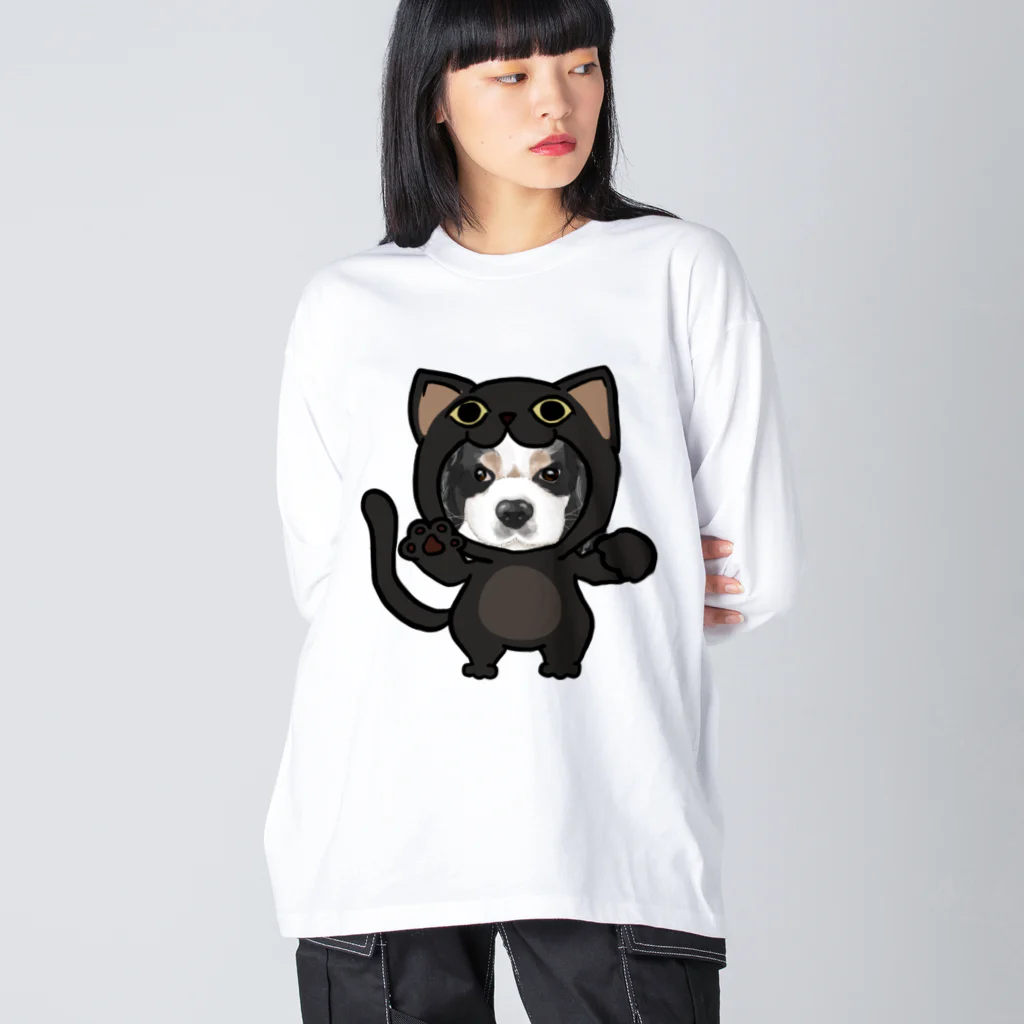 みきぞーん｜保護猫 ミッキー画伯と肉球とおともだちのmaruku Big Long Sleeve T-Shirt