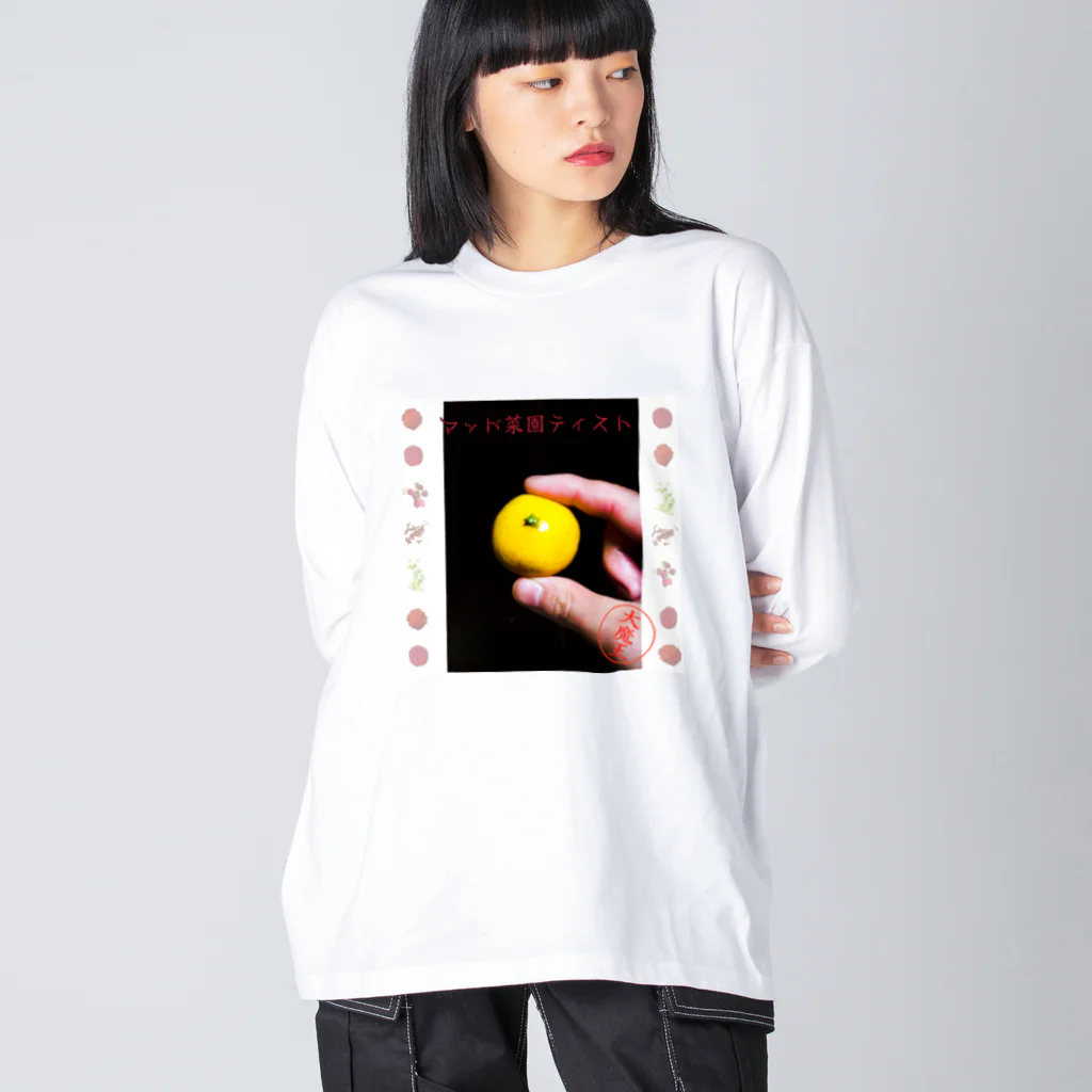 マッド菜園ティストの戯れのミカンのデザイン Big Long Sleeve T-Shirt